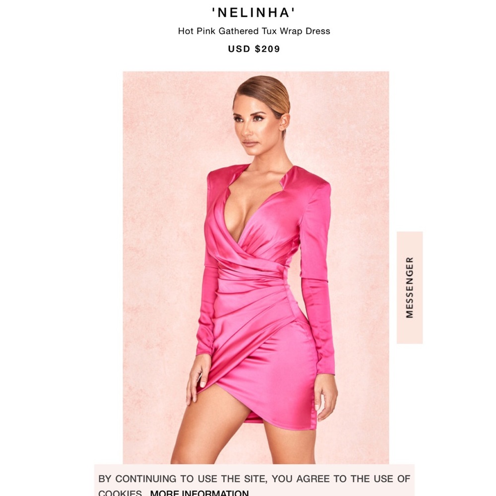 NWOT House of CB Nelinha Bodycon dress Pink